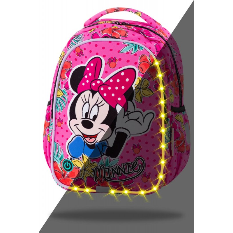 Mochila escolar JOY LED Disney - Minnie Mouse tropical