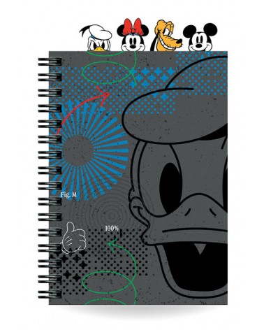 Cuaderno espiral Mickey Mouse A5 con divisores