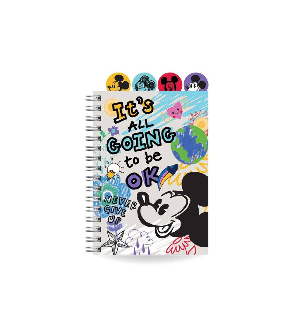 Cuaderno espiral Mickey Mouse A5 con divisores